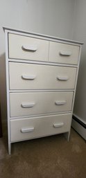 Tall Vintage White Mid Century Modern Dresser