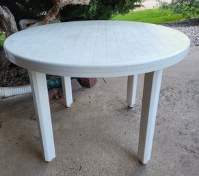 Outdoor White Patio Table
