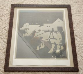 Vintage Signed And Numbered MARK ENGLISH Lithograph Framed Print