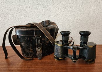 Vintage 1930's Set Of Carl Zeiss JENA Binoculars With Original Case