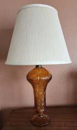 Vintage Art Glass Base Table Lamp