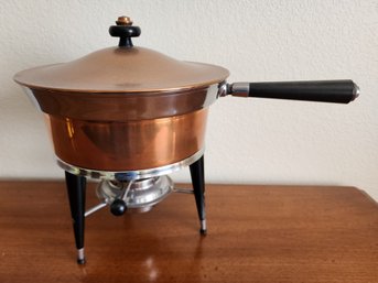 Vintage Mid Century Modern Copper Chafing Set
