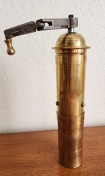 Vintage Turkish Brass Etched Peppermill