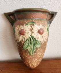 Vintage ROSEVILLE Pottery Hanging Wall Vase