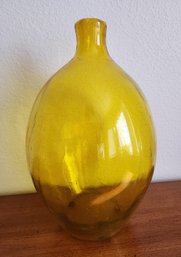 Vintage Art Glass Yellow Whiskey Jug Bottle Style Selection