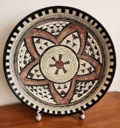 Large Vintage Tile Mosaic Ceramic Serving Platter