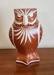 Vintage Ceramic Decorative Hand Painted OWL Figure