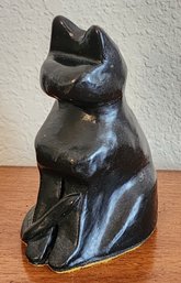 Vintage Ceramic Black Cat Figure