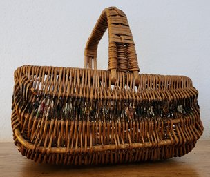 Vintage Woven Wicker Basket