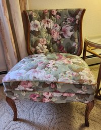 Vintage Floral Uphosltered Chair