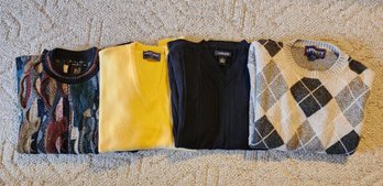 Group Of (4) Assorted Men's Long Sleeve Sweaters #1