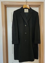 Vintage BROADSTREETS Men's Black Cashmere Long Winter Coat