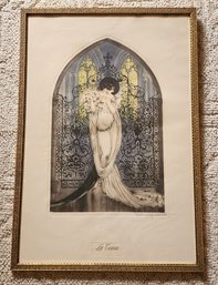 Vintage 1928 Louis Icart LA TOSCA Colored Etching Artist Signed Limited Edition