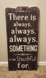 Hanging Wooden Style Gratitude Wall Accent