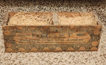 Vintage KRAFT Cheese Singles Wooden Storage Box