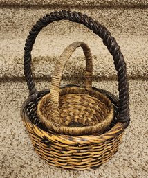 (2) Decorative Woven Baskets #1