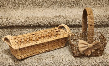 (2) Decorative Woven Baskets #3