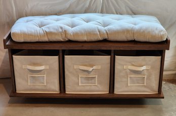 Farmhouse Style Enteyway Bench With Storage Cubby System