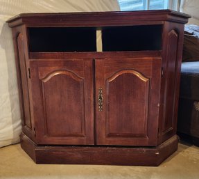 Vintage Wooden Corner Fit Media Cabinet