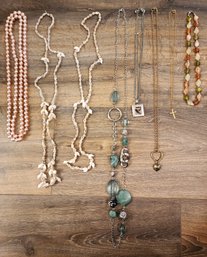 Assortment Of (8) Costume Jewelry Necklaces #A25