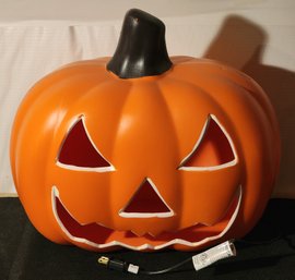 Vintage Large Heavy Plastic Halloween Pumpkin Backlit Decor Selection