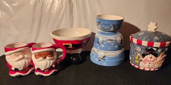 Large Assortment Of Christmas Ceramic Decor Selections