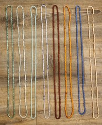 (8) Vintage Colored Bead Necklaces #A47