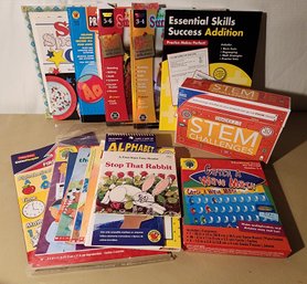 Assortment Of Education Materials With Picnic Basket