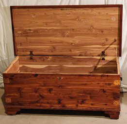 Large Vintage Wooden Storage Chest Trunk