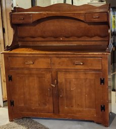 Vintage Wooden Kitchen Buffet Cabinet