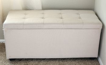 Padded Bench With Storage Compartment