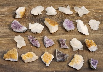 Assortment Of Mixed Color Amethyst Clusters #A1