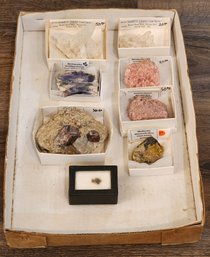 Assortment Of Mineral Specimens (Wulfenite, Bertrandite, Rhodochrosite, Etc) #A24