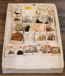 Assortment Of Mineral Specimens (Turgite, Bone Ash Cupel, Apache Tear, Etc) #A29