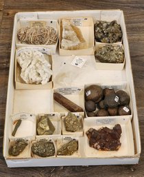 Assortment Of Mineral Specimens (Selenite, Spar Trona, Pyrite, Microcline Feldspar, Etc) #A42