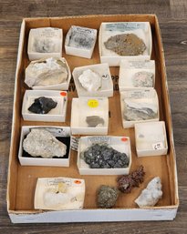 Assortment Of Mineral Specimens (Quartz, Flourite, Rhodochrosite, Etc) #A46