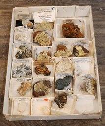 Assortment Of Mineral Specimens (Adamite, Scheelite, Muscovite, Flourite, Etc) #A58