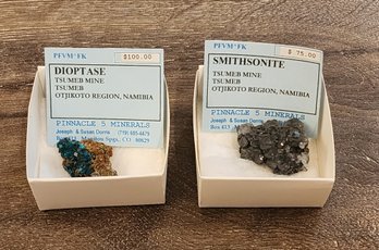 DIOPTASE And SMITHSONITE Mineral Specimens #A61