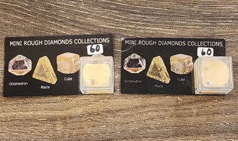 (2) Mini Rough Diamonds Collections With Magnifier Case #A62