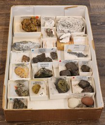 Assortment Of Mineral Specimens (Copper, Wulfenite Mimetite, Ulexite, Labradorite, Etc) #A95