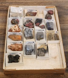 Assortment Of Mineral Specimens (Mercury Cinnabar, Galena, Vanadinite, PS Goethite, Etc) #A108