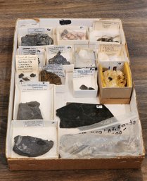 Assortment Of Mineral And Fossil Specimens (Trilobites, Silver, Mesolite, Etc) #A122