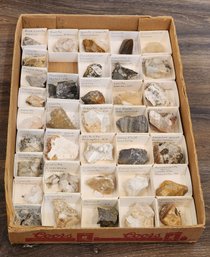 Assortment Of Mineral Specimens (Silver Ore, Alabaster, Almandine Garnet, Pectolite, Etc) #A126
