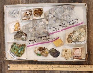 Assortment Of Mineral Specimens (Flourite, Barite, Galena, Chrysocolla, Etc) #A137