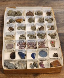 Assortment Of Mineral Specimens (Mercury On Cinnabar, Pyrite Nodules, Lapis Lazuli, Silver, Etc) #A144