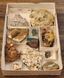 Assortment Of Mineral Specimens (Wulfenite, Spessartine Garnet, Aragonite, Etc) #A166