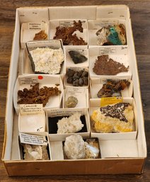 Assortment Of Mineral Specimens (Cornwallite, Copper, Polychrome Jasper, Okenite Stellanite And Quartz) #A171