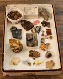 Assortment Of Mineral Specimens (Opal Hyalite, Topaz, Etc) #A175
