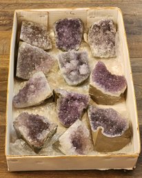 Assortment Of Purple Amethyst Mineral Specimens #A176