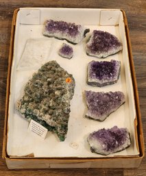 Assortment Of Mineral Specimens (Rogerley Mine Flourite, Purple Amethyst) #A185